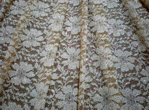 2.Cream-Gold Glitter Lace #2